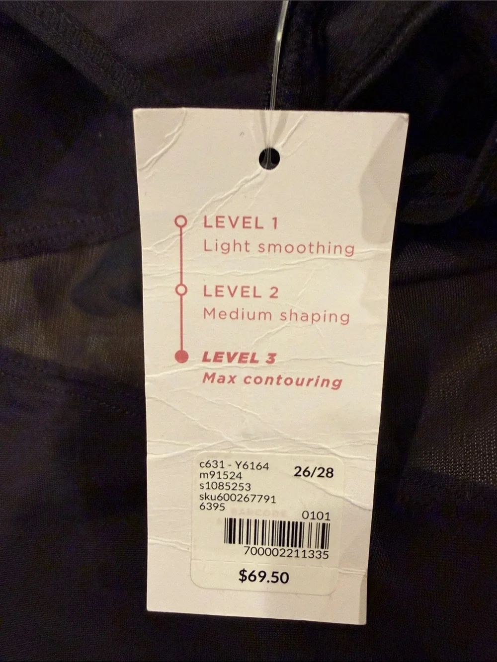 New CACIQUE OPEN-BUST THIGH SHAPER IN BLACK SIZE 26/28